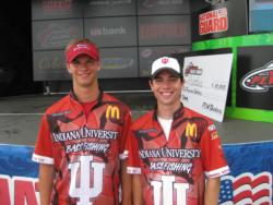 The Indiana University team of Jesse Schultz and Dustin Vaal placed second in the May 15 FLW College Fishing event on Kentucky Lake.