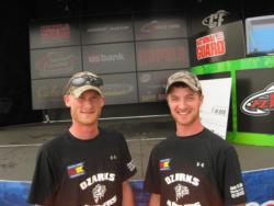 The College of the Ozarks team of Nathan Lawrence and James Lea took fifth.