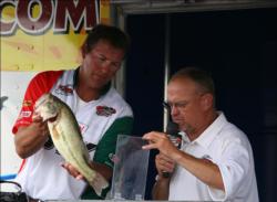 Pro Randy Haynes finished second with 59 pounds, 13 ounces. 