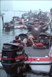 Due to a dense fog delay, FLW Tour anglers were in a holding pattern as they awaited the start of takeoff.