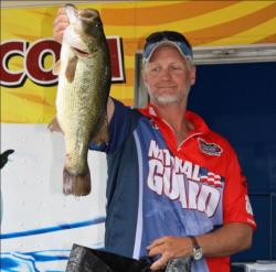 Fourth place co-angler Edwin Jackson anchored his bag with a hefty kicker fish.