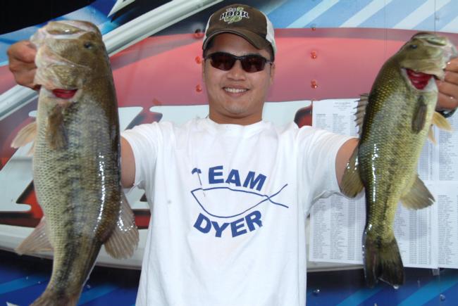 Co-angler Tai Au of Phoenix, Ariz., finished the day in fourth place with a total catch of 12 pounds, 9 ounces.