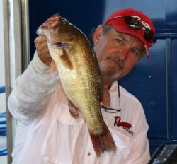 A Texas-rigged 10-inch worm was the go-to bait for third place co-angler David Underwood.