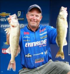 Pro Chris Gilman rallied on day two with an 8-pound, 4-ounce stringer.