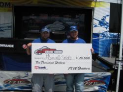 Glenville State College teammates Dustin Vaughan and Andrew Darby won the National Guard FLW College Fishing event on Lake Champlain with a total catch of 16 pounds, 8 ounces.