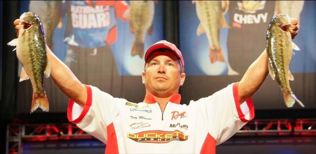 Sixth-place pro Troy Morrow caught a five-fish limit Saturday weighing 12 pounds, 11 ounces.