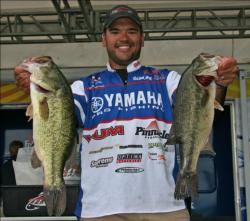 Tied for first at 21-2, North Carolina pro David Wolak fished a homemade chatterbait and targetted largemouth bass.