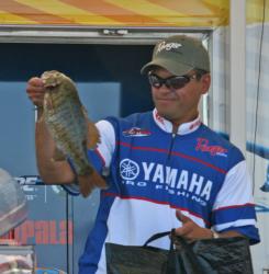 Finising fifth, David Wolak lost an estimated six pounder on camera when the fish got sideways in a grass line.