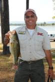 Co-angler Patrick Roy of Syracuse, N.Y., is in second place after day one with 12-2. 