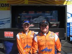 The University of Tennessee team of Hunter Shults and Bradley Cooper won the Oct. 2 National Guard FLW College Fishing event on Pickwick Lake to earn $10,000 to be split between their college bass club and the university.