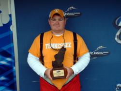 Brandon Harmon of Knoxville, Tenn., earned $2,302 as the co-angler winner of the Oct. 2-3 BFL Volunteer event.