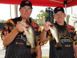 Jake Akin and Thomas Frink of Kennesaw State University are going to the College Fishing Nationals thanks to these fish.