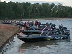 College competitors await the day one tackoff at Cassels-Boykin State Park.