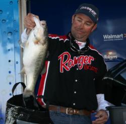 The only angler to break 20 pounds on day three, Russell Cecil improved from fifth to second.