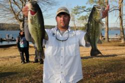 Clent Davis of Montevallo, Ala., bounced his way into fourth place on day two with a 23-pound, 4-ounce limit.
