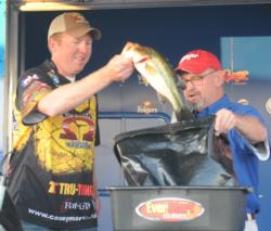 Casey Martin of Huntsville, Ala., finished third with a three-day total of 63 pounds, 12 ounces worth $10,000.