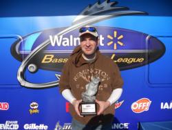 Non-boater Dwayne Condrey of Denton, N.C., took home the Walmart BFL title on Smith Mountain Lake with a 13-pound, 9-ounce catch. Condrey won a first-place prize of $1,733 at the Piedmont Division event.