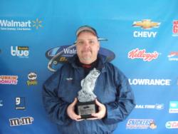Non-boater Todd Stopher of London, Ky., netted a total catch of 16 pounds, 5 ounces to finish in first place at the Walmart BFL Mountain Division event at Dale Hollow Lake. Stopher took home $2,100 in winnings.