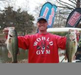 Travis Fox caught 41 pounds, 12 ounces over two days to finish day two in second.