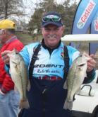 Steve Gregg caught 20 pounds, 8 ounces of bass over two days to emerge as the No. 3 co-angler heading into the final day.
