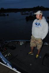 With eight rods on the deck before the day-one takeoff of the EverStart Series on Lake Eufaula, pro Derek Hicks says, 