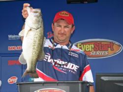 Despite missing much of the cover he would have fished in higher water, Jeremy Guidry found enough fish for fourth place.