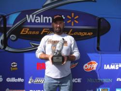 Pete Clark of Malvern, Ark., earned $1,733 as the co-angler winner of the May 14 BFL Arkie event.