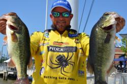 On the strength of a 17-pound, 3-ounce catch, Bobby Lane of Lakeland, Fla., grabbed fifth place overall after the first day of competition at the Potomac River event.