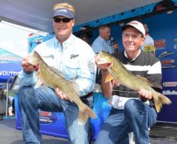 Pro Matthew Ernst and co-angler Randal Sterr caught three walleyes Thursday weighing 12 pounds, 10 ounces.