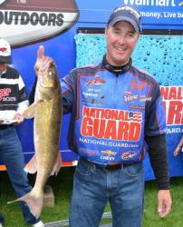 National Guard pro Mark Courts sits in third place with a two-day total of 26 pounds, 13 ounces.