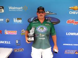 Damon Duncan of Kansas, Okla., earned $1,981 as co-angler winner of the June 18 BFL Okie Division event.