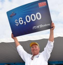 Co-angler Joe Ebel claimed $6,000 for winning the FLW Walleye Tour event on Green Bay.