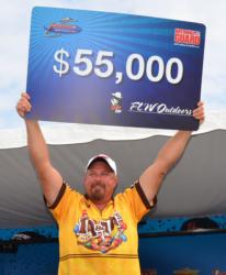 For winning the National Guard FLW Walleye Tour event on Green Bay, Stephen Paulsen earned $55,000.