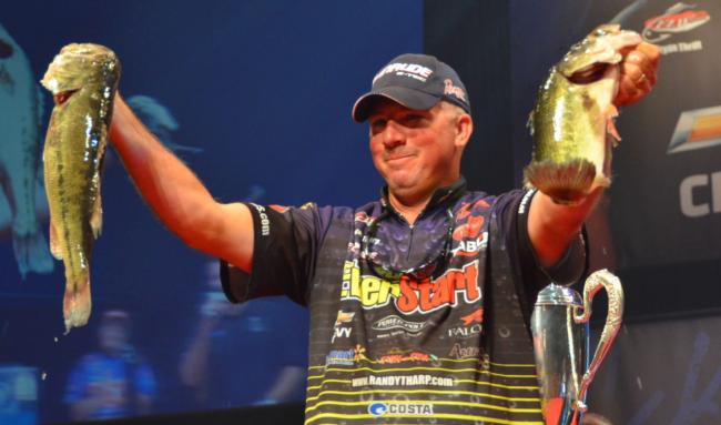 EverStart pro Randall Tharp finished second with a four-day total of 56 pounds, 7 ounces.