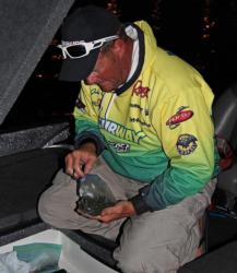 Starting the day in third, Indiana pro John Voyles said his spot holds the quality fish he needs to win.
