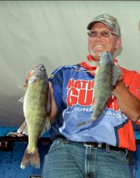 Gary Kafka of Pierre, S.D., placed fourth in the Co-angler Division with 15 walleyes, 48-10, earning $1,200.