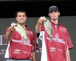 Although their day-two weight was half of what they caught on day one, Fairmont State