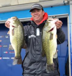 Florida pro Arnie Lane sits in third place after catching a five-bass limit weighing 21 pounds, 5 ounces.