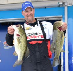 Pro Daryl Biron caught a mixed bag worth 21-4 to finish the opening day in fourth place.