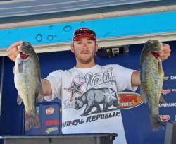 Co-angler leader Chad Leblanc came within 3 ounces of mirroring his day-one weight today.