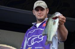 Kansas State University team member Ryan Patterson qualified for the finals in fourth-place, despite having to fish solo during the FLW College Fishing regional on Kinkaid Lake.