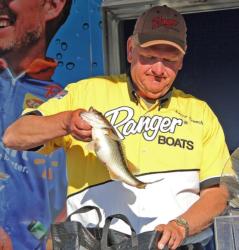 Larry Creech caught just one bass on day three and slipped a notch to third.