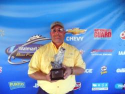 Scott Curvin of Jacksonville, Ala., earned a Ranger boat with a 200-horsepower outboard as the co-angler winner of the BFL Regional Championship on Lake Chickamauga.