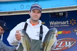 Daniel Leue of Colusa, Calif., found himself atop the leaderboard after recording the only 10-pound-plus catch in the entire Co-angler Division on the first day of Shasta compettiion.