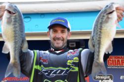 Buoyed by a total catch of 25 pounds, 11 ounces, pro Matt Newman of Agoura Hills, Calif., found himself safely within the cut by the end of the day's weigh-in.