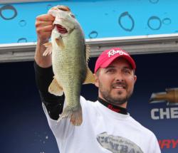 Second-place co-angler Brent Broussard caught his biggest bag of the event on day three.