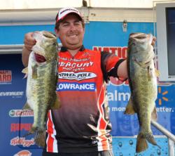 Second-place pro John Cox caught a 25-pound, 4-ounce limit Friday.