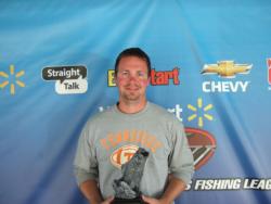 Matt Simcox of Alpine, Tenn., finished in first place in the Co-angler Division at the March 24 Walmart BFL Music City Division event on Kentucky/Barkley lakes. Simcox parlayed a total catch of 15 pounds, 12 ounces into more than $1,500 in winnings.