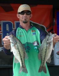Leapfrogging from third to second in TBF National Championship competition was Jeff Erickson of Phoenix, Az., with a limit of bass weighing 12 pounds, 13ounces. 