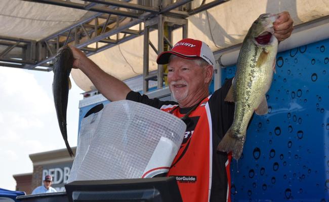 Second-place pro Stacey King caught a 13-pound, 15-ounce stringer Saturday.